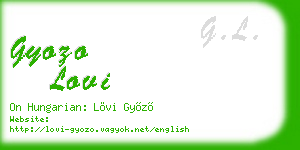 gyozo lovi business card